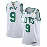 Men's Boston Celtics #9 Derrick White White 2024 Finals Champions Association Edition Stitched Basketball Jersey Dzhi,baseball caps,new era cap wholesale,wholesale hats