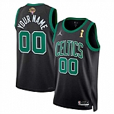 Men's Boston Celtics Active Player Custom Black 2024 Finals Champions Statement Edition Stitched Basketball Jersey,baseball caps,new era cap wholesale,wholesale hats