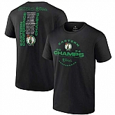 Men's Boston Celtics Black 2024 Eastern Conference Champions Jump Ball Roster T-Shirt,baseball caps,new era cap wholesale,wholesale hats