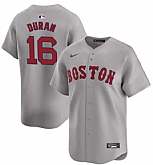 Men's Boston Red Sox #16 Jarren Duran Gray 2024 Away Limited Stitched Baseball Jersey Dzhi,baseball caps,new era cap wholesale,wholesale hats