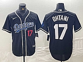 Men's Brooklyn Dodgers #17 Shohei Ohtani Black Cool Base With Patch Stitched Baseball Jerseys,baseball caps,new era cap wholesale,wholesale hats