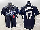 Men's Brooklyn Dodgers #17 Shohei Ohtani Black Cool Base With Patch Stitched Jerseys,baseball caps,new era cap wholesale,wholesale hats