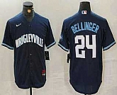 Men's Chicago Cubs #24 Cody Bellinger Navy City Connect Cool Base Stitched Baseball Jersey,baseball caps,new era cap wholesale,wholesale hats