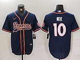 Men's Denver Broncos #10 Bo Nix Navy Cool Base Stitched Baseball Jersey,baseball caps,new era cap wholesale,wholesale hats