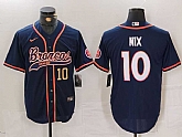 Men's Denver Broncos #10 Bo Nix Number Navy Cool Base Stitched Baseball Jersey,baseball caps,new era cap wholesale,wholesale hats