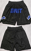 Men's Detroit Lions Black Shorts,baseball caps,new era cap wholesale,wholesale hats