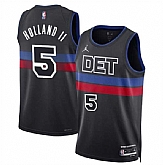 Men's Detroit Pistons #5 Ron Holland II Black 2024 Draft Statement Edition Stitched Jersey Dzhi,baseball caps,new era cap wholesale,wholesale hats