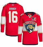 Men's Florida Panthers #16 Aleksander Barkov Red Home 2024 Stanley Cup Champions Stitched Jersey Dzhi,baseball caps,new era cap wholesale,wholesale hats