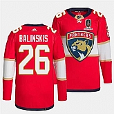 Men's Florida Panthers #26 Uvis Balinskis Red Home 2024 Stanley Cup Champions Stitched Jersey Dzhi,baseball caps,new era cap wholesale,wholesale hats