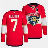 Men's Florida Panthers #7 Dmitry Kulikov Red Home 2024 Stanley Cup Champions Stitched Jersey Dzhi,baseball caps,new era cap wholesale,wholesale hats