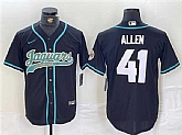 Men's Jacksonville Jaguars #41 Josh Allen Black With Patch Cool Base Baseball Stitched Jersey,baseball caps,new era cap wholesale,wholesale hats