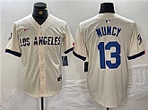 Men's Los Angeles Dodgers #13 Max Muncy Cream Stitched Baseball Jersey,baseball caps,new era cap wholesale,wholesale hats