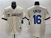 Men's Los Angeles Dodgers #16 Will Smith Cream Stitched Baseball Jersey,baseball caps,new era cap wholesale,wholesale hats