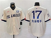 Men's Los Angeles Dodgers #17 Shohei Ohtani Cream 2024 City Connect Limited Stitched Baseball Jersey,baseball caps,new era cap wholesale,wholesale hats