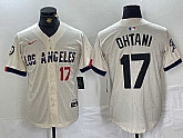 Men's Los Angeles Dodgers #17 Shohei Ohtani Cream 2024 City Connect Limited Stitched Jersey,baseball caps,new era cap wholesale,wholesale hats