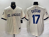 Men's Los Angeles Dodgers #17 Shohei Ohtani Cream 2024 City Connect Limited Stitched Jerseys,baseball caps,new era cap wholesale,wholesale hats