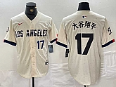 Men's Los Angeles Dodgers #17 Shohei Ohtani Cream Stitched Baseball Jerseys,baseball caps,new era cap wholesale,wholesale hats