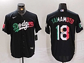 Men's Los Angeles Dodgers #18 Yoshinobu Yamamoto Black Mexico Cool Base Stitched Jersey Dzhi,baseball caps,new era cap wholesale,wholesale hats