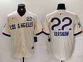 Men's Los Angeles Dodgers #22 Clayton Kershaw Cream 2024 City Connect Limited Jersey,baseball caps,new era cap wholesale,wholesale hats