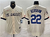 Men's Los Angeles Dodgers #22 Clayton Kershaw Cream Stitched Baseball Jersey,baseball caps,new era cap wholesale,wholesale hats