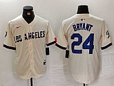 Men's Los Angeles Dodgers #24 Kobe Bryant Cream 2024 City Connect Limited Stitched Jersey,baseball caps,new era cap wholesale,wholesale hats