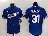 Men's Los Angeles Dodgers #31 Mike Piazza Blue Flex Base Stitched Baseball Jersey,baseball caps,new era cap wholesale,wholesale hats