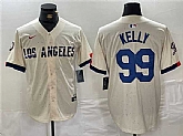 Men's Los Angeles Dodgers #99 Joe Kelly Cream Stitched Baseball Jersey,baseball caps,new era cap wholesale,wholesale hats