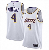 Men's Los Angeles Lakers #4 Dalton Knecht White 2024 Draft Association Edition Stitched Basketball Jersey Dzhi,baseball caps,new era cap wholesale,wholesale hats