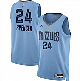 Men's Memphis Grizzlies #24 Cam Spencer Blue 2024 Draft Statement Edition Stitched Jersey Dzhi,baseball caps,new era cap wholesale,wholesale hats