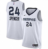 Men's Memphis Grizzlies #24 Cam Spencer White 2024 Draft Association Edition Stitched Jersey Dzhi,baseball caps,new era cap wholesale,wholesale hats