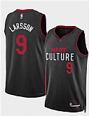 Men's Miami Heat #9 Pelle Larsson Black 2024 Draft City Edition Stitched Basketball Jersey Dzhi,baseball caps,new era cap wholesale,wholesale hats