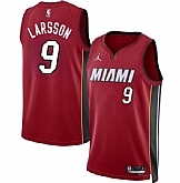 Men's Miami Heat #9 Pelle Larsson Red 2024 Draft Statement Edition Stitched Basketball Jersey Dzhi,baseball caps,new era cap wholesale,wholesale hats