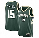 Men's Milwaukee Bucks #15 Tyler Smith Green 2024 Draft Icon Edition Stitched Basketball Jersey Dzhi,baseball caps,new era cap wholesale,wholesale hats