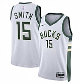 Men's Milwaukee Bucks #15 Tyler Smith White 2024 Draft Association Edition Stitched Basketball Jersey Dzhi,baseball caps,new era cap wholesale,wholesale hats