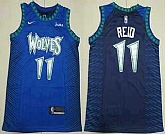 Men's Minnesota Timberwolves #11 Naz Reid Blue Black City Edition Swingman Stitched Jersey,baseball caps,new era cap wholesale,wholesale hats