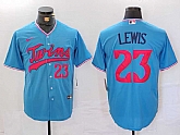 Men's Minnesota Twins #23 Royce Lewis Blue Cool Base Stitched Jersey,baseball caps,new era cap wholesale,wholesale hats