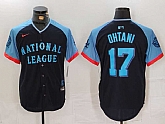 Men's National League #17 Shohei Ohtani Navy 2024 All-Star Limited Stitched Baseball Jersey,baseball caps,new era cap wholesale,wholesale hats