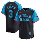 Men's National League #3 Bryce Harper Navy 2024 All-Star Limited Stitched Baseball Jersey,baseball caps,new era cap wholesale,wholesale hats