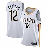 Men's New Orleans Pelicans #12 Antonio Reeves White 2024 Draft Association Edition Stitched Basketball Jersey Dzhi,baseball caps,new era cap wholesale,wholesale hats