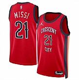 Men's New Orleans Pelicans #21 Yves Missi Red 2024 Draft Statement Edition Stitched Basketball Jersey Dzhi,baseball caps,new era cap wholesale,wholesale hats