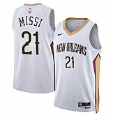 Men's New Orleans Pelicans #21 Yves Missi White 2024 Draft Association Edition Stitched Basketball Jersey Dzhi,baseball caps,new era cap wholesale,wholesale hats