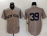 Men's New York Yankees #39 Jose Trevino Grey Cool Base Stitched Jersey,baseball caps,new era cap wholesale,wholesale hats