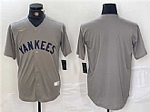 Men's New York Yankees Blank Gray Cool Base Stitched Baseball Jersey,baseball caps,new era cap wholesale,wholesale hats