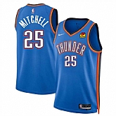 Men's Oklahoma City Thunder #25 Ajay Mitchell Blue 2024 Draft Icon Edition Stitched Basketball Jersey Dzhi,baseball caps,new era cap wholesale,wholesale hats