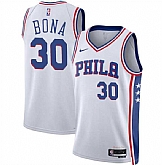 Men's Philadelphia 76ers #30 Adam Bona White 2024 Draft Association Edition Basketball Stitched Jersey Dzhi,baseball caps,new era cap wholesale,wholesale hats