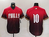 Men's Philadelphia Phillies #10 JT Realmuto Red 2024 City Connect Limited Stitched Jersey,baseball caps,new era cap wholesale,wholesale hats