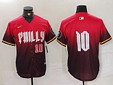 Men's Philadelphia Phillies #10 JT Realmuto Red 2024 City Connect Limited Stitched Jerseys,baseball caps,new era cap wholesale,wholesale hats