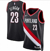 Men's Portland Trail Blazers #23 Donovan Clingan Black 2024 Draft Icon Edition Stitched Basketball Jersey Dzhi,baseball caps,new era cap wholesale,wholesale hats