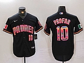 Men's San Diego Padres #10 Jurickson Profar Black Mexico Cool Base Stitched Jersey,baseball caps,new era cap wholesale,wholesale hats