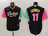 Men's San Diego Padres #11 Yu Darvish Black Fashion Baseball Jersey,baseball caps,new era cap wholesale,wholesale hats